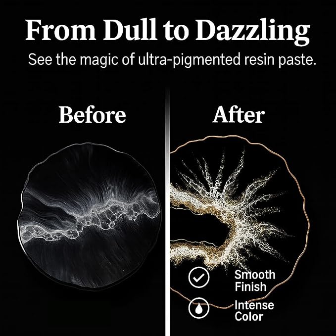 BALTIC DAY Black Abyss Epoxy Resin Pigment Paste XL – Opaque Epoxy Dye & High - Image 4