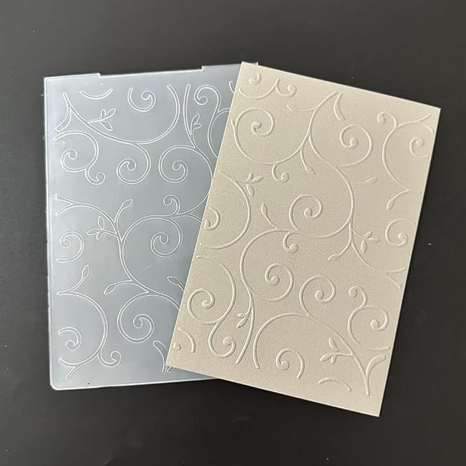 6 Pcs Plastic Embossing Folder Template Love Stars and Flowers Texture A6 Size - Image 9