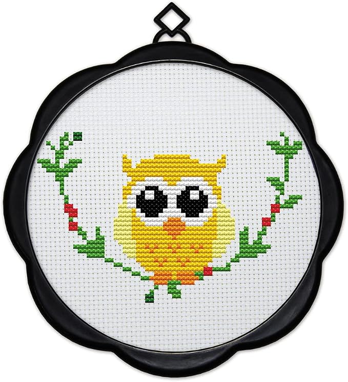 Awesocrafts Cross Stitch Kits Owl 11CT Stamped Patterns Easy Cross Stitching by Awesocrafts