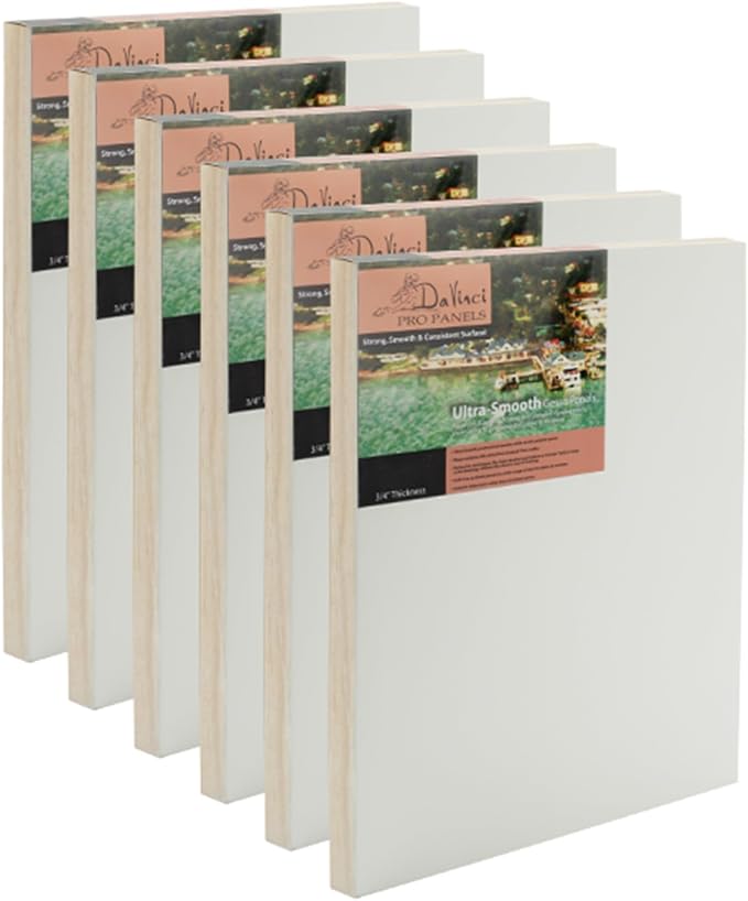 DaVinci Wood Panel Da Vinci Pro Ultra Smooth Gesso Panels 3/4 in in Panel 4x12 by DaVinci+Wood+Panel