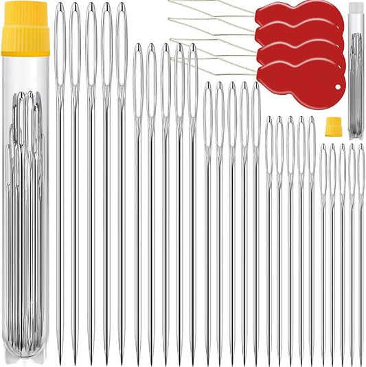 75 Pack Premium Large Eye Needles by JollMono