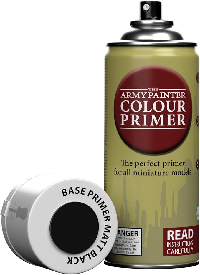 The Army Painter, Base Primer Matt Black, 400 mL Acrylic Spray Primer, Spray by TheArmyPainter