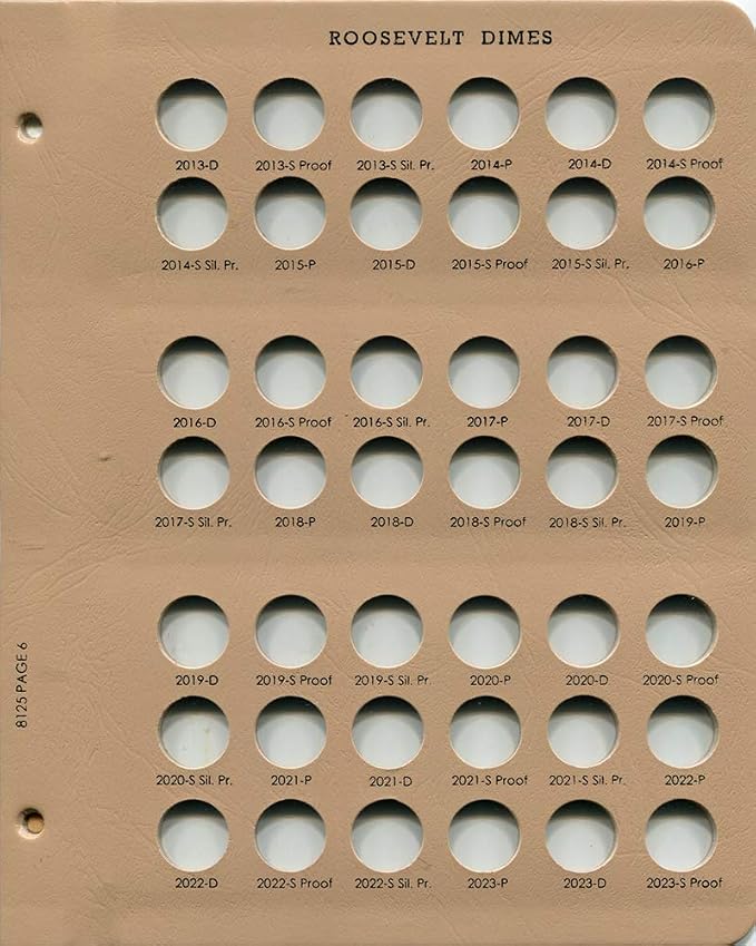 Dansco US Roosevelt Dime Coin Album 1946 - Image 7