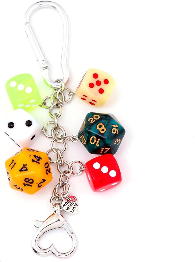 Dice Bag Charms Keychain for Women Men by Disengor