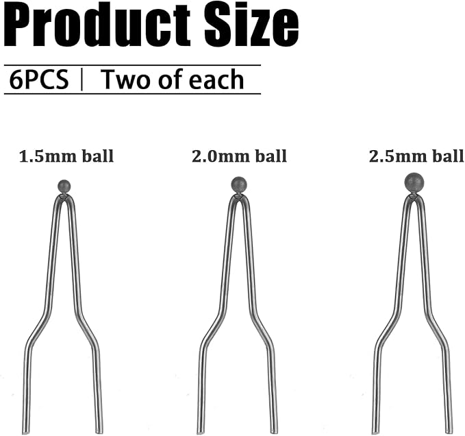 6PCS Pyrography Wire Tip Wood Burning Ball Tips Burner Tool Wood Adjustable - Image 2