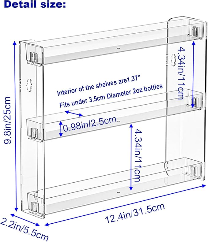 3 Tier Display Rack, Acrylic Craft Paint Storage Organizer, Miniature Holder - Image 2