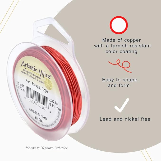 Artistic Wire, 28 Gauge Tarnish Resistant Colored Copper Craft Jewelry Wrapping - Image 2