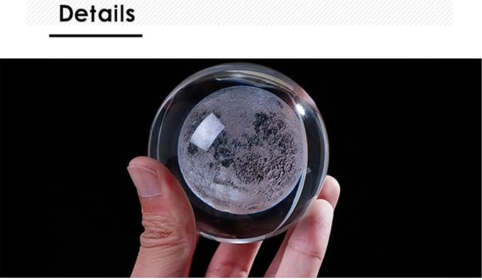 Qianwei 3D Moon Crystal Ball Planet Space Decor Astronomy Science Gift Lamp | - Image 5