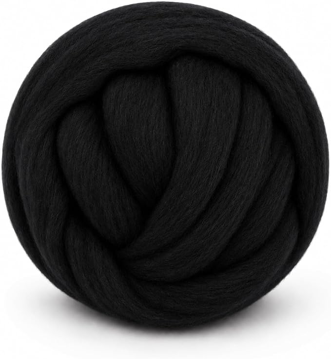 1.76oz Wool Roving: Needle Felting Wool White Roving Wool Felting Supplies Pure by Gipony
