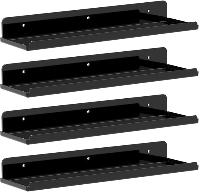 Lifewit Floating Shelves for Bathroom, Acrylic Display Shelf Wall Mounted for by Lifewit
