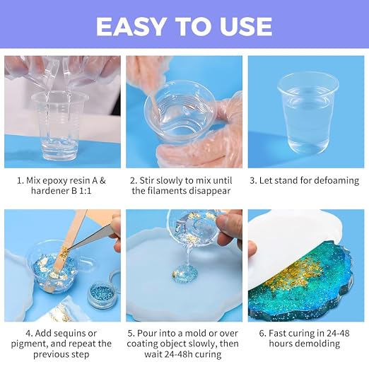 Epoxy Resin 2 Gallon, Crystal Clear Epoxy Resin Kit - Image 7