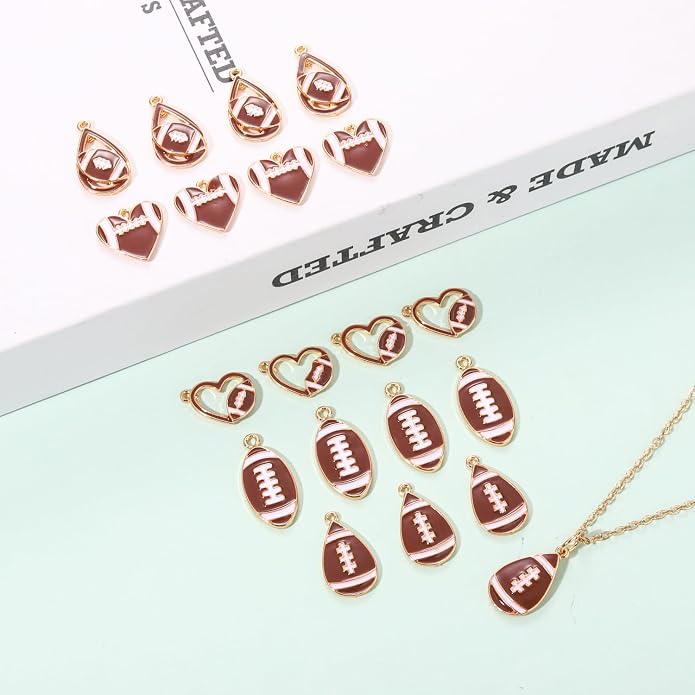 20PCS Sports Charms Enamel Basketball Baseball Pendant Charms - Image 2