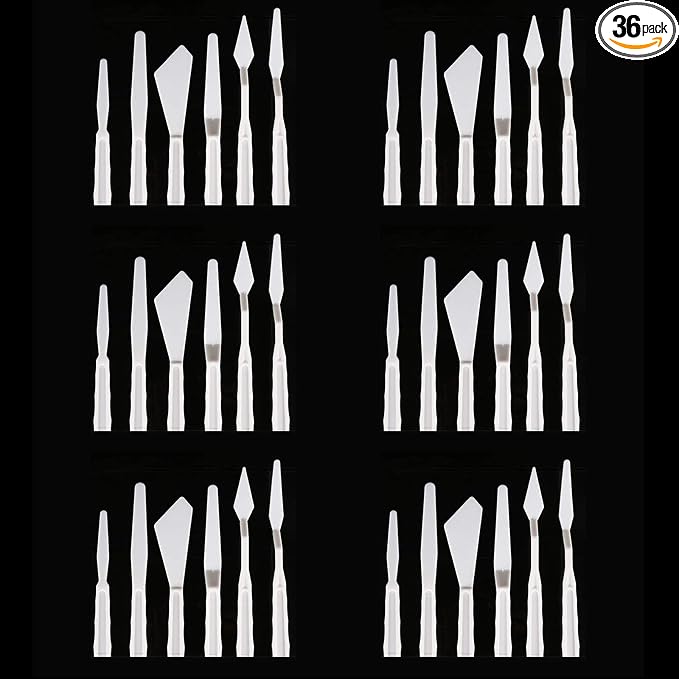 Luckycivia 6 Set Palette Knives Set, Plastic Spatula Art Tools by Unknown