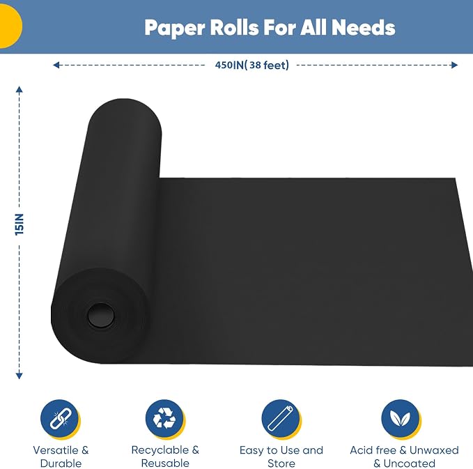 Black Wrapping Paper, Bouquet Graduation Gift Wrap - Image 2