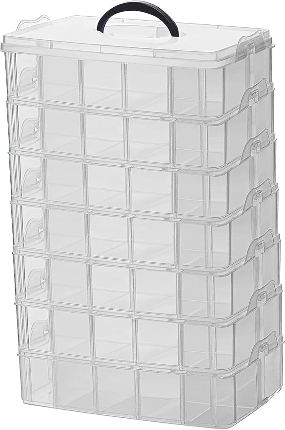 Sooyee 7 Layers Stackable Storage Container, 70 Adjustable Compartments by Sooyee
