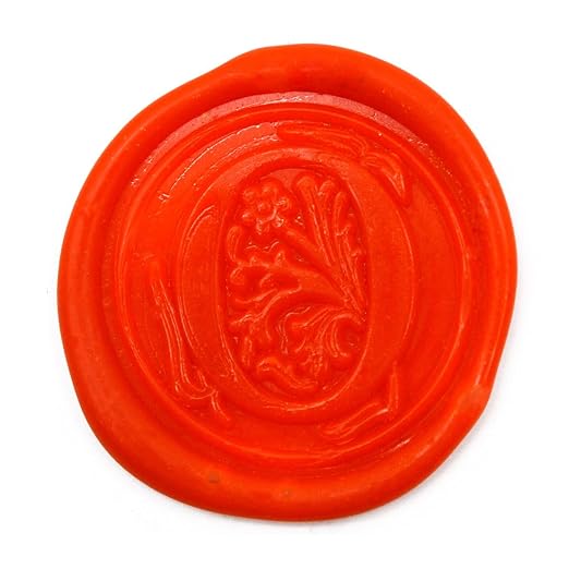 Medieval Initial Alphabet Wax Letter Seal, Brass Head Wooden Handle, - Image 2