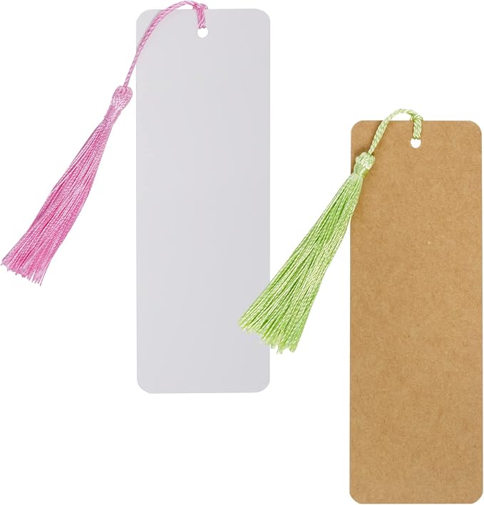 choyaxo 60 Pcs Kraft Paper Blank Bookmarks - Image 7