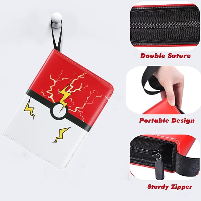 Trading Card Binder, 4 Pockets 400 Cards Holder Collector Album - Image 2