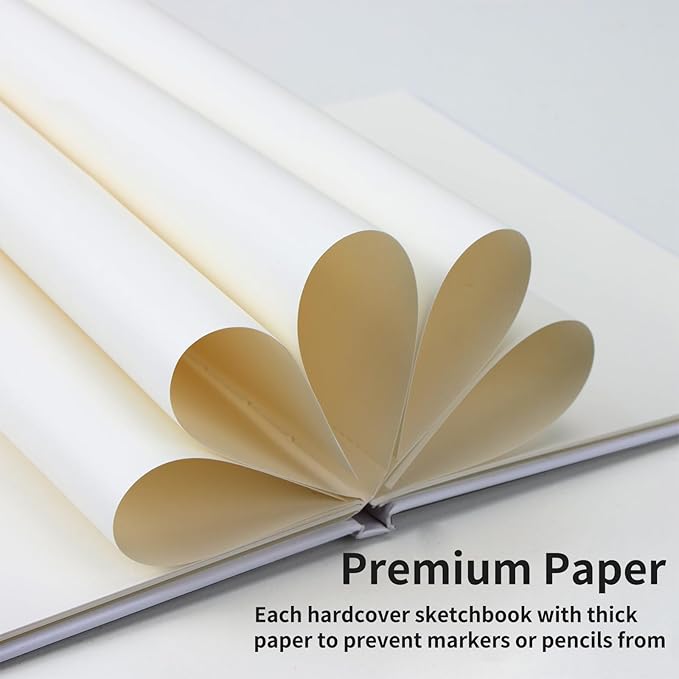 EOOUT 6 Pack White Hardcover Blank Book 6x8 Inch, 40 Pages Hardcover Blank Book - Image 3