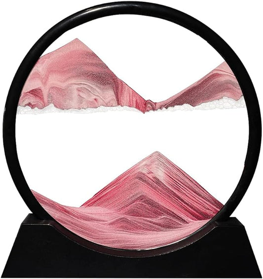 Aoderun Moving Sand Art Picture Round Glass 3D Deep Sea Sandscape in Motion by Aoderun