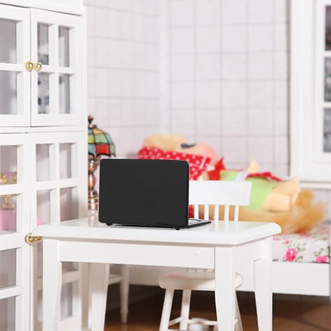 cobee 3Pcs Miniature Dollhouse Décor, 1:12 Metal Simulation Laptop Tablet Smart - Image 8