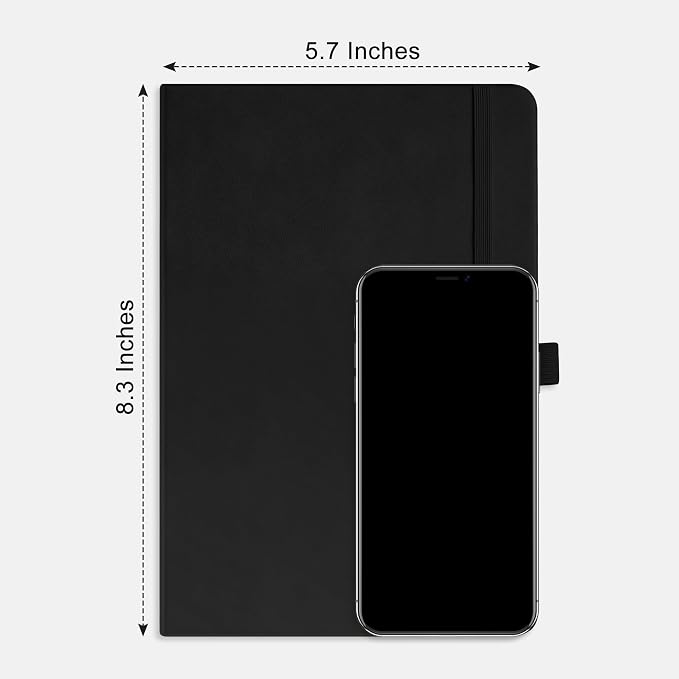 RETTACY Blank Journal Notebook, 192 Pages, A5 Medium Size | Leather Hardcover - Image 8