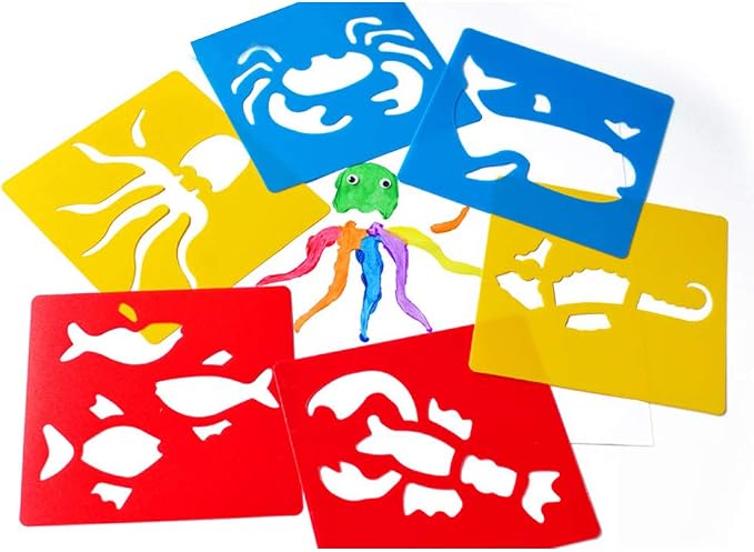 Lependor 36 Pieces Plastic Drawing Painting Stencil Templates - Image 4