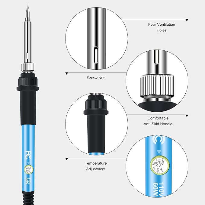 Wood Burning Kit, 2 Set WoodBurning Tool Adjustable Temperature 200~450 ℃ - Image 2