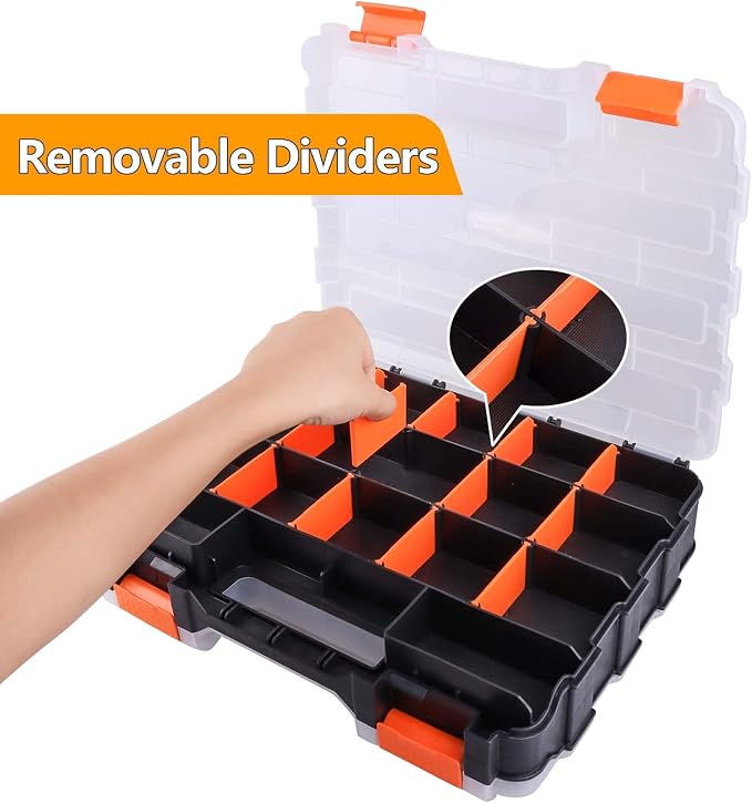 HobbyPark RC Hardware Organizer Box Adjustable Compartments Removable Dividers - Image 5