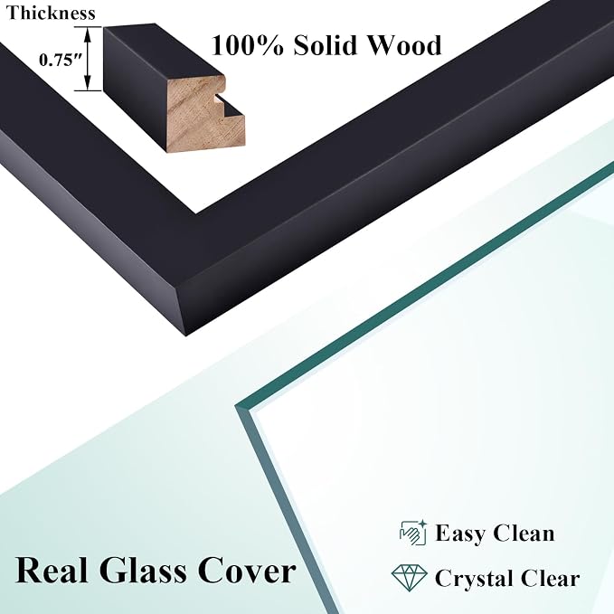 RPJC 4x6 inch Picture Frames Made of Solid Wood High Definition Glass - Image 7