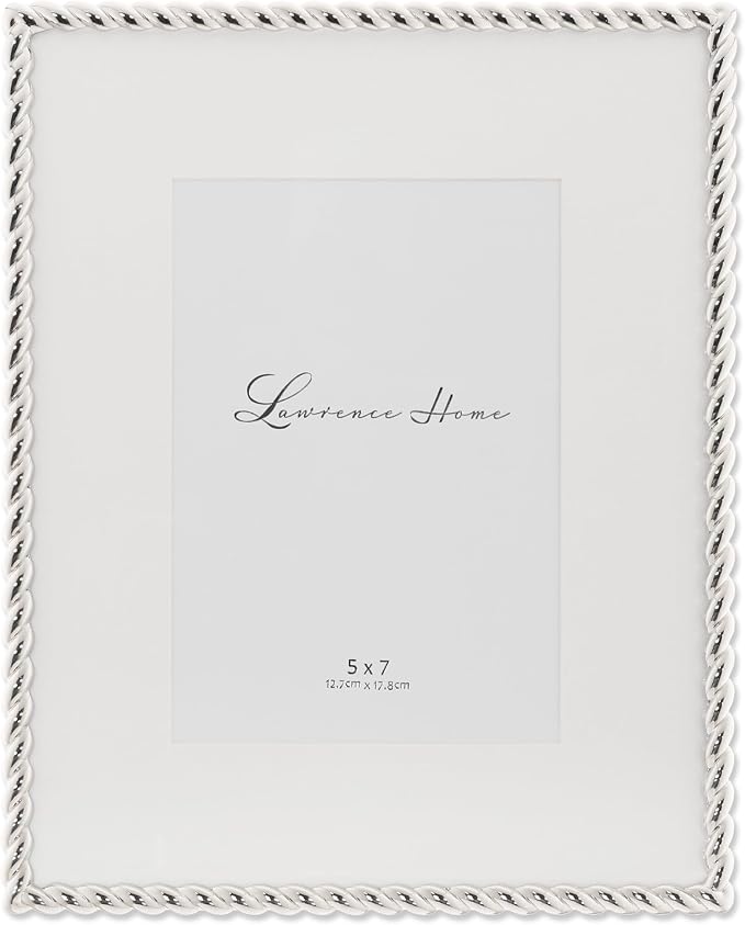 Lawrence Frames Silver Metal Rope 8x10 Matted by LawrenceFrames