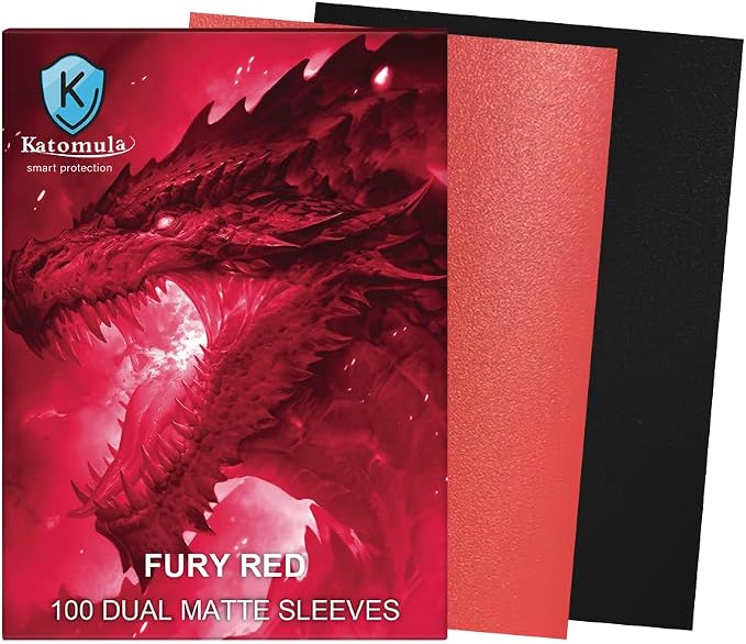 Fury Red Dual Matte Card Sleeves, Katomula Card Sleeves - Image 2