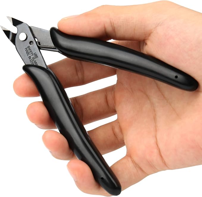 Small Wire Cutters with Spring 2-Pack Diagonal Flush Cutters 5" Black | - Image 5