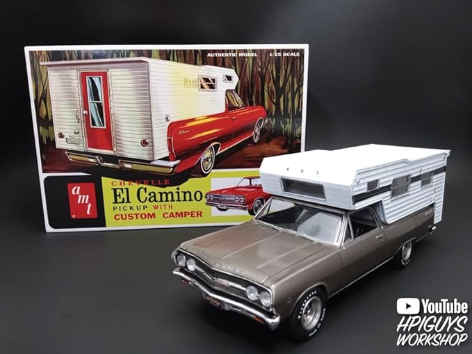 AMT 1965 Chevy El Camino w/Camper 1:25 Scale Model Kit - Image 5
