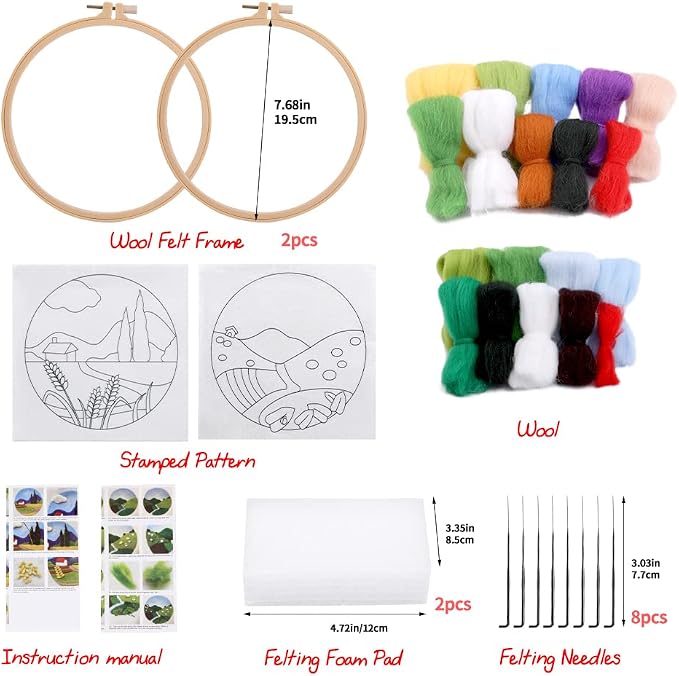 Needle Felting Kits Beginners, DIY Wool Needle Felting Starter Kit, Needle Felt - Image 2