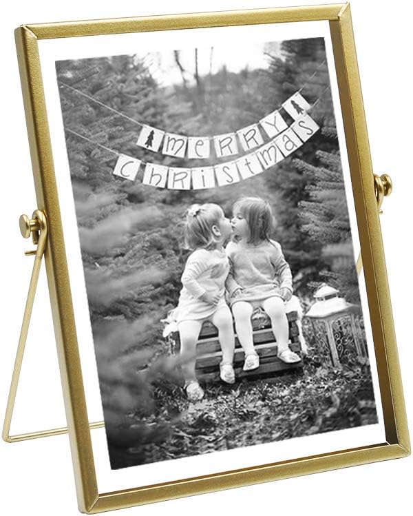 AceList Gold Picture Frame, 4 x 6 in Metal Floating Frame by AceList