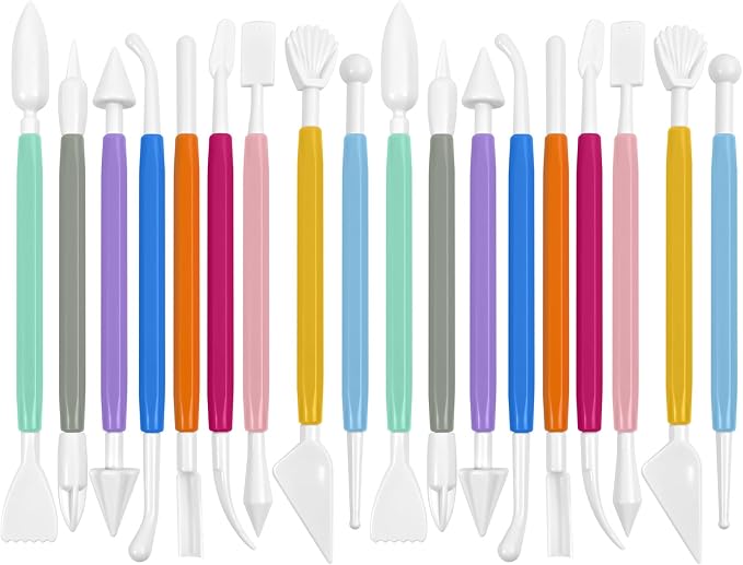 Clay Tools 18PCS Air Dry Clay Double-Ended Tool Kit Plastic Clay Sculpting - Image 5