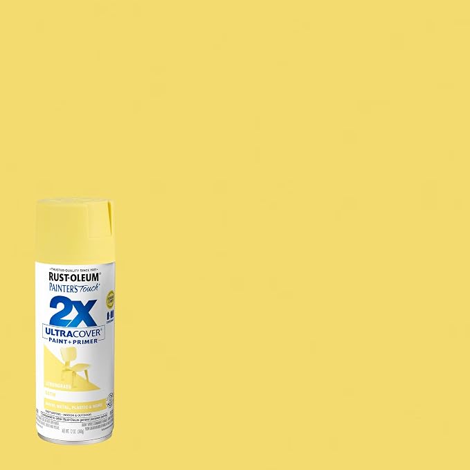 Rust-Oleum 263148 Satin Lemon Grass Painters Touch 2X Spray Paint, 12 oz. - Image 2