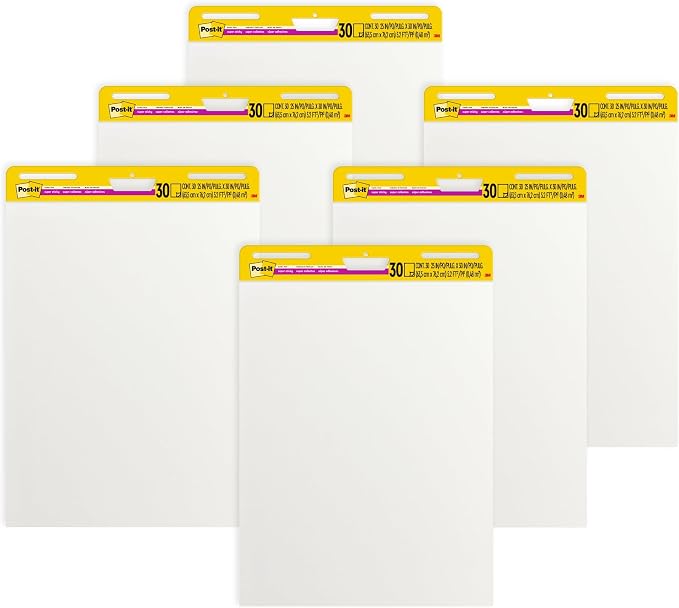 Post-it Super Sticky Easel Pad, 25 x 30 Inches, 30 Sheets/Pad, 6 Pads, Large by Unknown