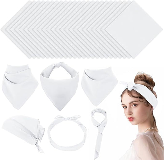 Suhine 100% Cotton Solid Bandanas Blank Bandanas Multifunctional Headband Scarf by Suhine