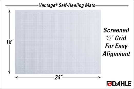 Dahle Vantage 10682 See-Through Premium Self-Healing Cutting Mat, 1/2" Grid - Image 2