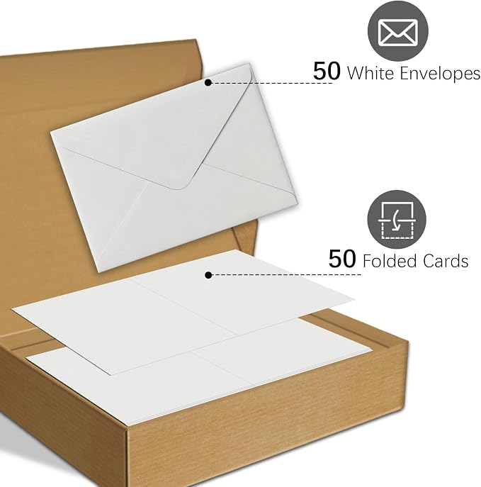 50 Pack Foldable Blank Watercolor Cards - Image 9