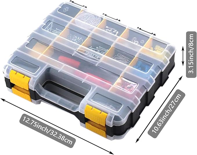 Hardware Organizer Box 34 Compartments Small Parts Organizer - Image 3