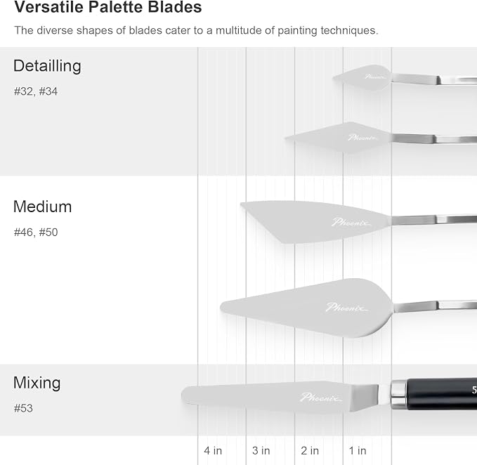 PHOENIX Flexible Palette Knife Set - Image 3