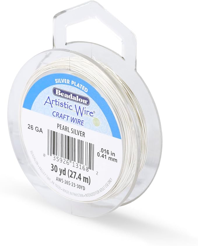 Artistic Wire, 26 Gauge Silver Plated Tarnish Resistant Colored Copper Craft by ArtisticWire