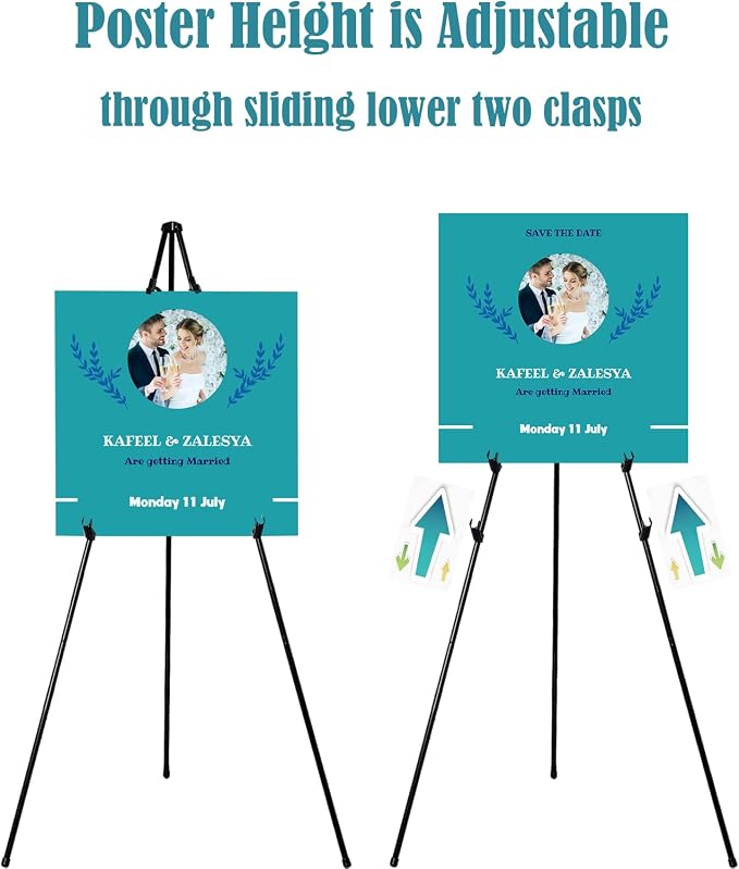 63" Easel Stand for Wedding Sign - Image 5