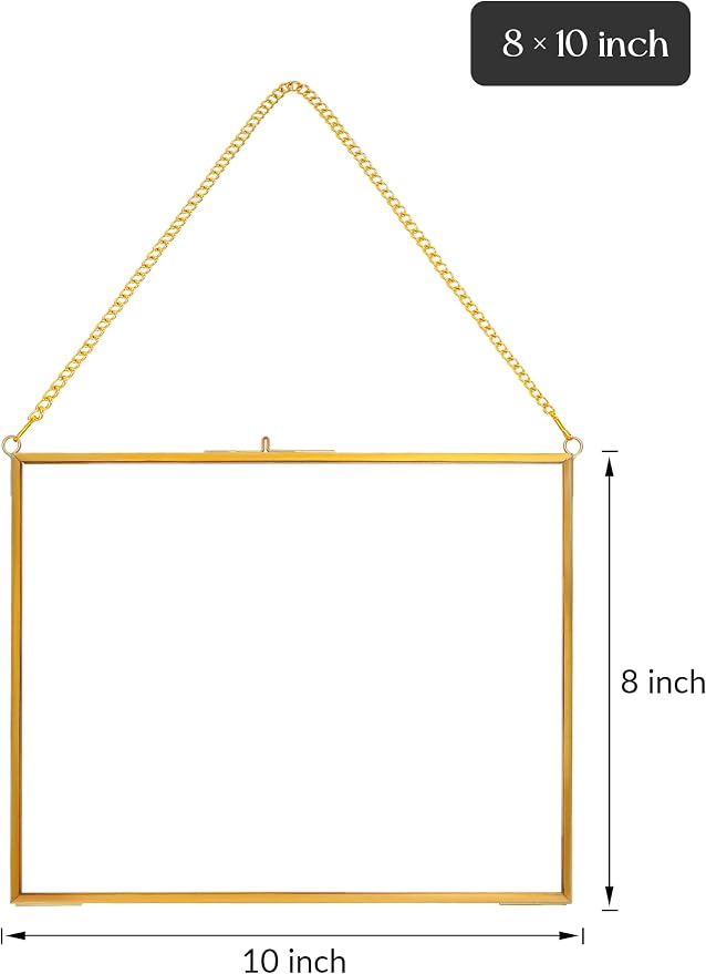 REDHUGO Hanging Pressed Flower Frame Handmade, Double Glass Picture Frame - Image 6