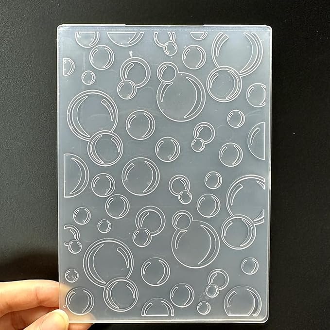 3D Plastic Embossing Folder Template Bubbles Texture A6 Size - Image 4