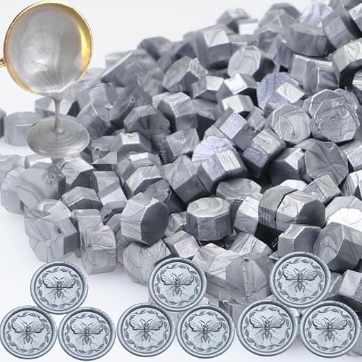 300Pcs Silver Sealing Wax Beads, Vintage Wax Seal Beads - Image 9