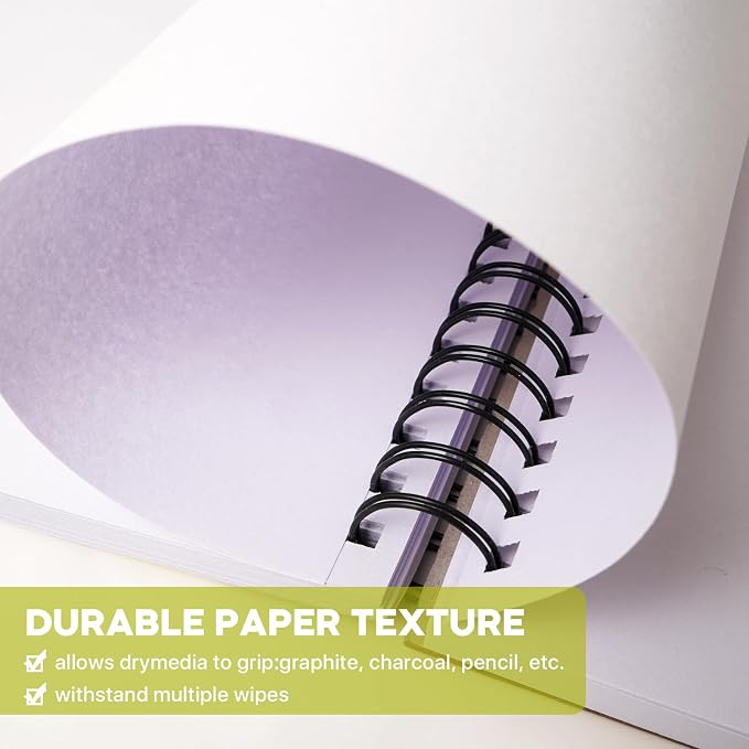 CONDA 9"x12" Double-Sided Hardbound Sketchbook, 60 Sheets, Heavyweight - Image 4